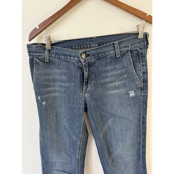 J Crew Raw Hem Womens Jeans Size 29 Cotton Straight Med Wash Blue Casual Pockets - Picture 3 of 13
